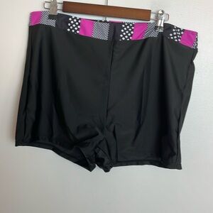 New SHEIN Swim Shorts Black/Purple Size 4XL